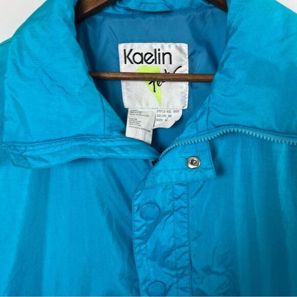 Blue Vintage Kaelin Tech 100% Nylon Pullover Jacket Windbreaker Size Medium - Picture 5 of 14